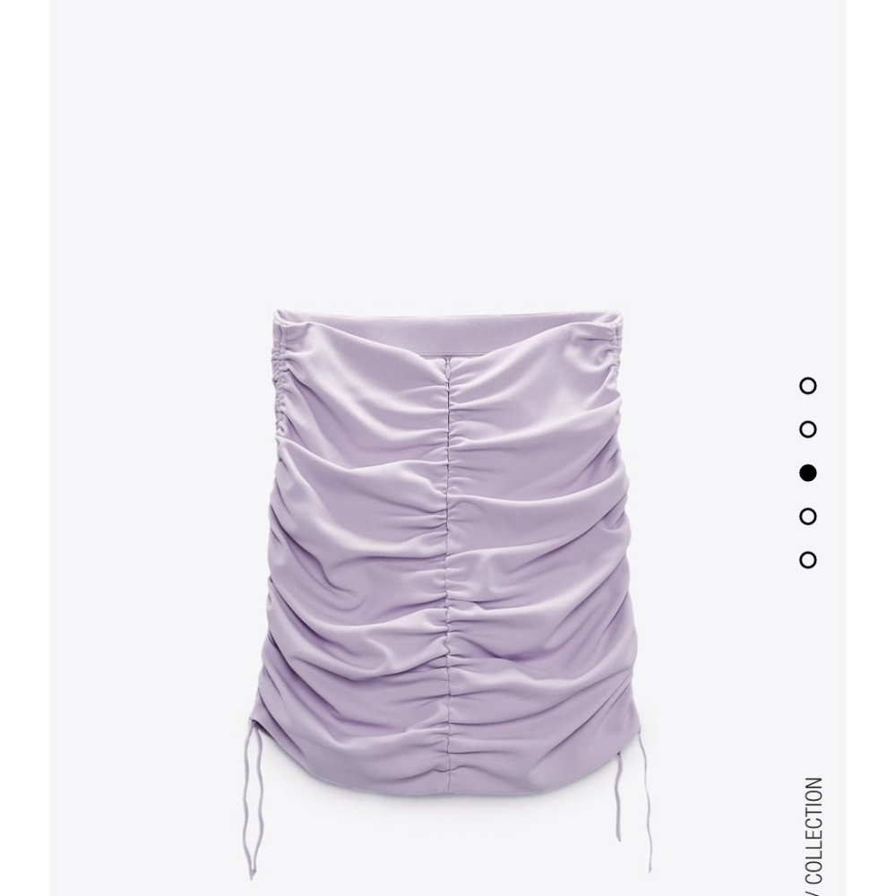 Zara Ruched Mini Skirt - Picture 3 of 4